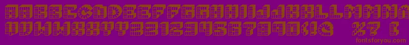 PezFont Font – Brown Fonts on Purple Background