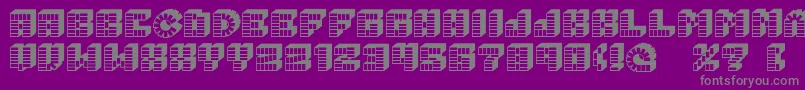 PezFont Font – Gray Fonts on Purple Background