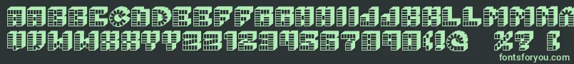 Czcionka PezFont – zielone czcionki na czarnym tle