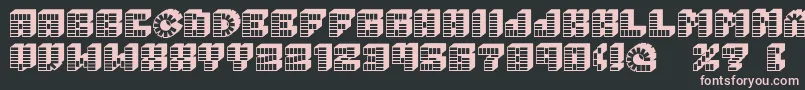 フォントPezFont – 黒い背景にピンクのフォント