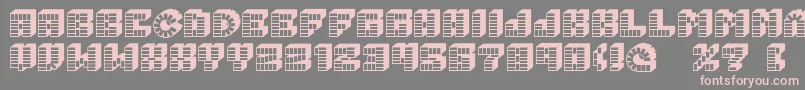 フォントPezFont – 灰色の背景にピンクのフォント