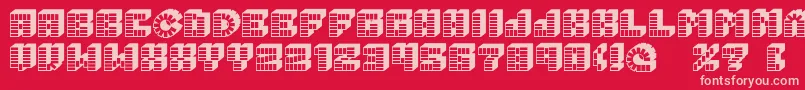 PezFont Font – Pink Fonts on Red Background