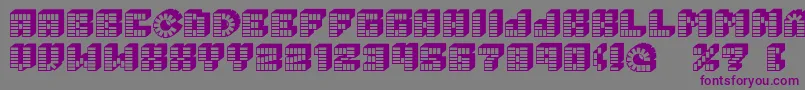 PezFont-fontti – violetit fontit harmaalla taustalla