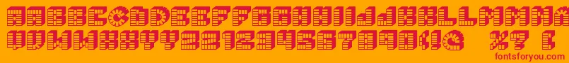 PezFont Font – Red Fonts on Orange Background