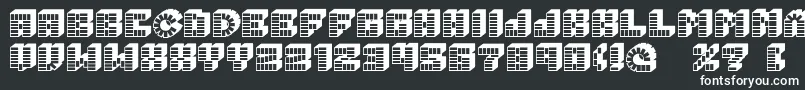 PezFont-fontti – valkoiset fontit mustalla taustalla