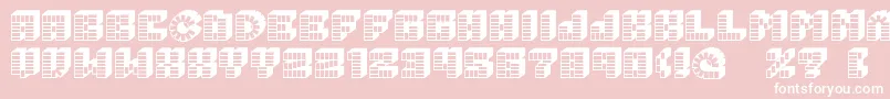 PezFont-Schriftart – Weiße Schriften auf rosa Hintergrund