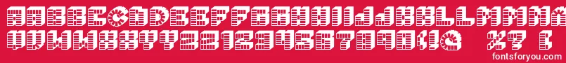 Fonte PezFont – fontes brancas em um fundo vermelho