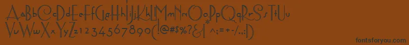 AstoriaDecoMedium Font – Black Fonts on Brown Background