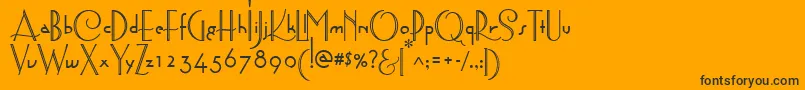 Шрифт AstoriaDecoMedium – чёрные шрифты на оранжевом фоне