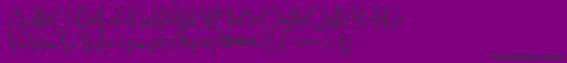 フォントAstoriaDecoMedium – 紫の背景に黒い文字