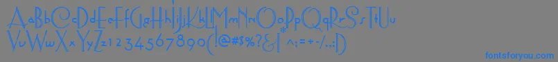 AstoriaDecoMedium Font – Blue Fonts on Gray Background