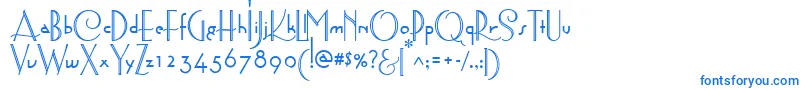AstoriaDecoMedium Font – Blue Fonts on White Background