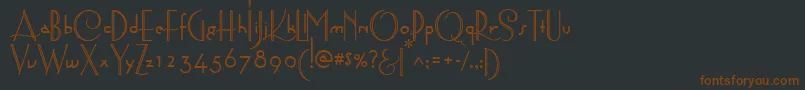 AstoriaDecoMedium Font – Brown Fonts on Black Background