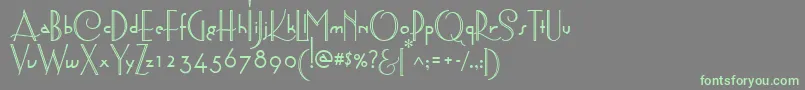 AstoriaDecoMedium Font – Green Fonts on Gray Background