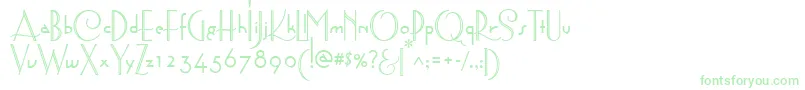 AstoriaDecoMedium-fontti – vihreät fontit valkoisella taustalla