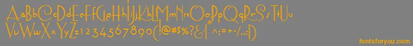 AstoriaDecoMedium-Schriftart – Orangefarbene Schriften auf grauem Hintergrund