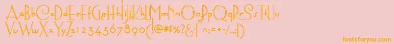 Шрифт AstoriaDecoMedium – оранжевые шрифты на розовом фоне