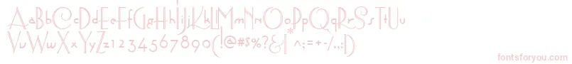 AstoriaDecoMedium-fontti – vaaleanpunaiset fontit valkoisella taustalla