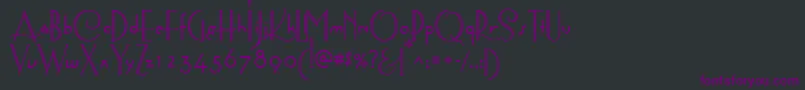 Шрифт AstoriaDecoMedium – фиолетовые шрифты на чёрном фоне