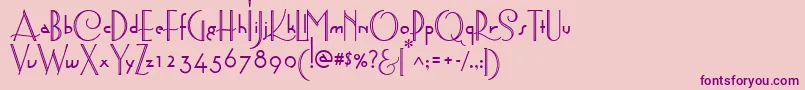 Шрифт AstoriaDecoMedium – фиолетовые шрифты на розовом фоне