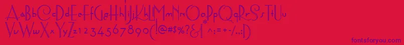 AstoriaDecoMedium-Schriftart – Violette Schriften auf rotem Hintergrund