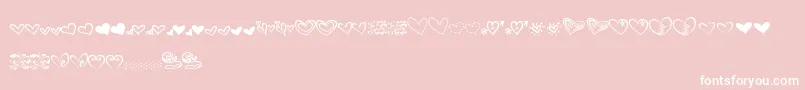 MtfHeartDoodle Font – White Fonts on Pink Background