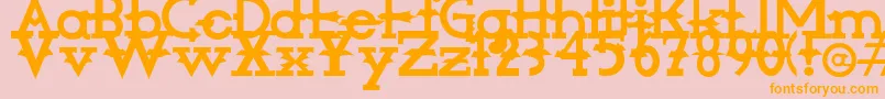 Amorphic Font – Orange Fonts on Pink Background