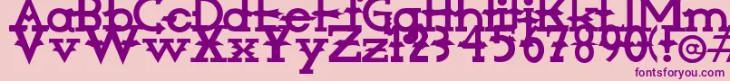 Amorphic Font – Purple Fonts on Pink Background