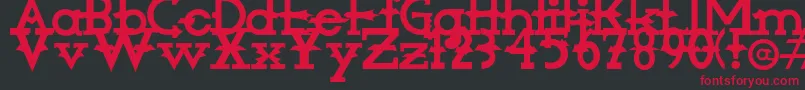 Amorphic Font – Red Fonts on Black Background