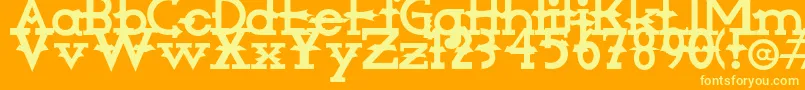 Amorphic Font – Yellow Fonts on Orange Background