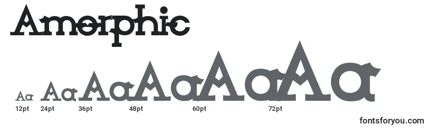 Размеры шрифта Amorphic