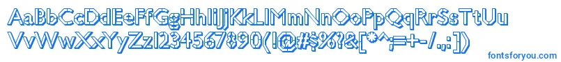 Шрифт JillicanwarthreedRegular – синие шрифты на белом фоне