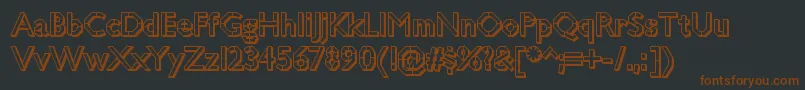 JillicanwarthreedRegular Font – Brown Fonts on Black Background