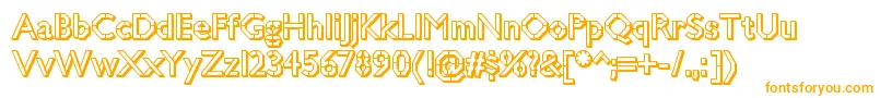 JillicanwarthreedRegular Font – Orange Fonts on White Background