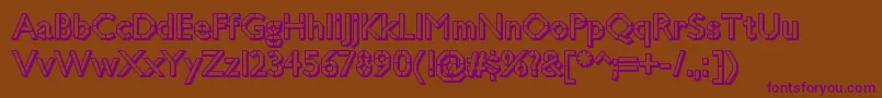 JillicanwarthreedRegular Font – Purple Fonts on Brown Background