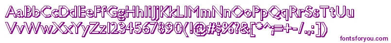 JillicanwarthreedRegular Font – Purple Fonts on White Background
