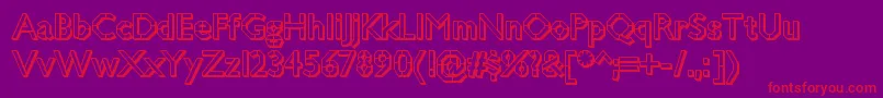 JillicanwarthreedRegular Font – Red Fonts on Purple Background