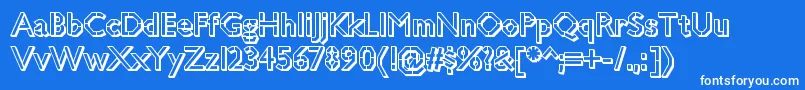 JillicanwarthreedRegular Font – White Fonts on Blue Background