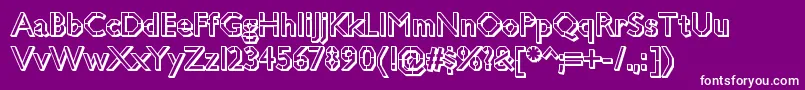 JillicanwarthreedRegular Font – White Fonts on Purple Background
