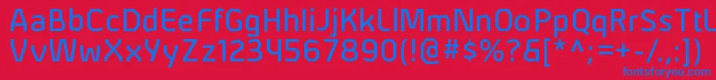 Police AlphiirgRegular – polices bleues sur fond rouge