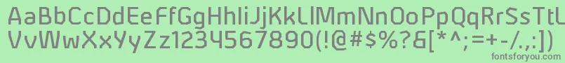 フォントAlphiirgRegular – 緑の背景に灰色の文字