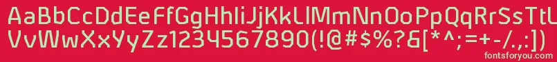 フォントAlphiirgRegular – 赤い背景に緑の文字