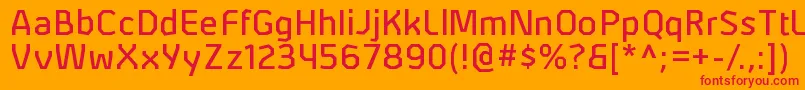 AlphiirgRegular Font – Red Fonts on Orange Background