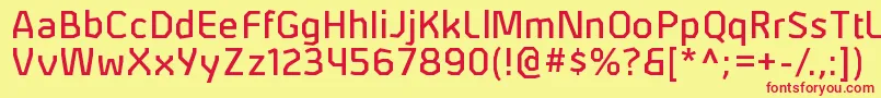 AlphiirgRegular Font – Red Fonts on Yellow Background