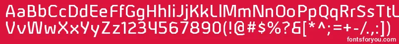 フォントAlphiirgRegular – 赤い背景に白い文字