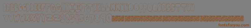 Bubbleyums Font – Brown Fonts on Gray Background