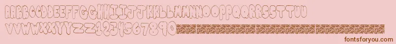 Bubbleyums Font – Brown Fonts on Pink Background