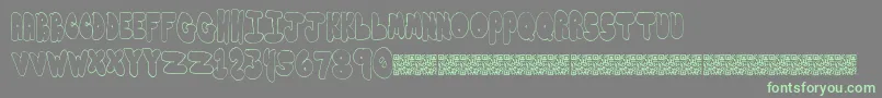 Bubbleyums Font – Green Fonts on Gray Background