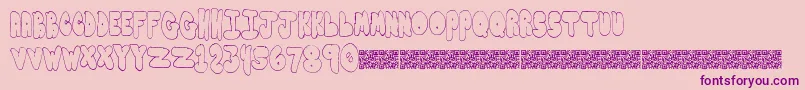 Bubbleyums Font – Purple Fonts on Pink Background