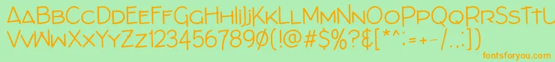 ArchitectsDraftBold Font – Orange Fonts on Green Background